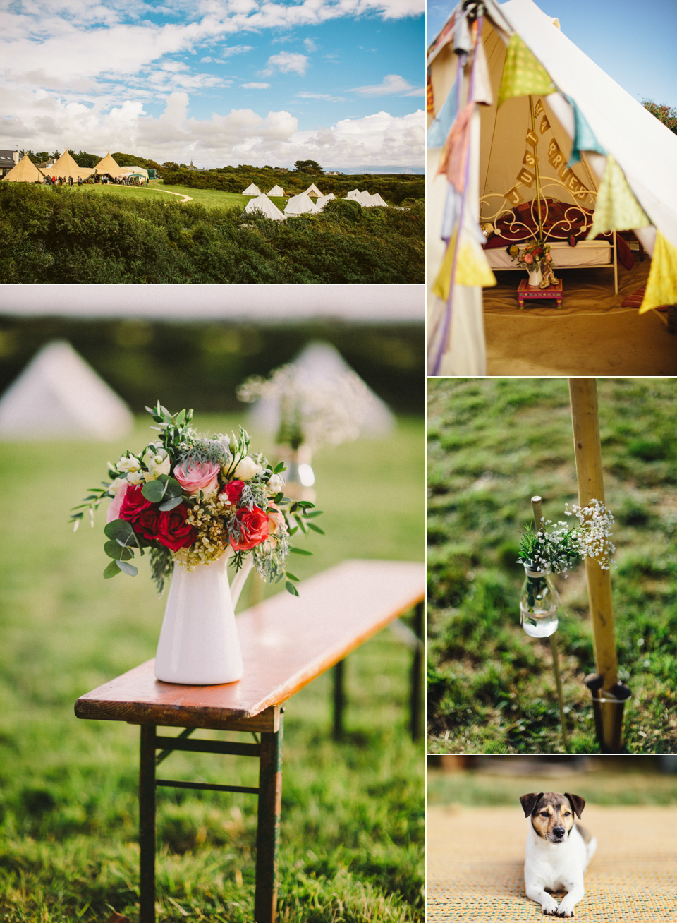 1940s vintage wedding dress by Elizabeth Avey // Tipi wedding in Anglesey // Rachel Hayton Photography