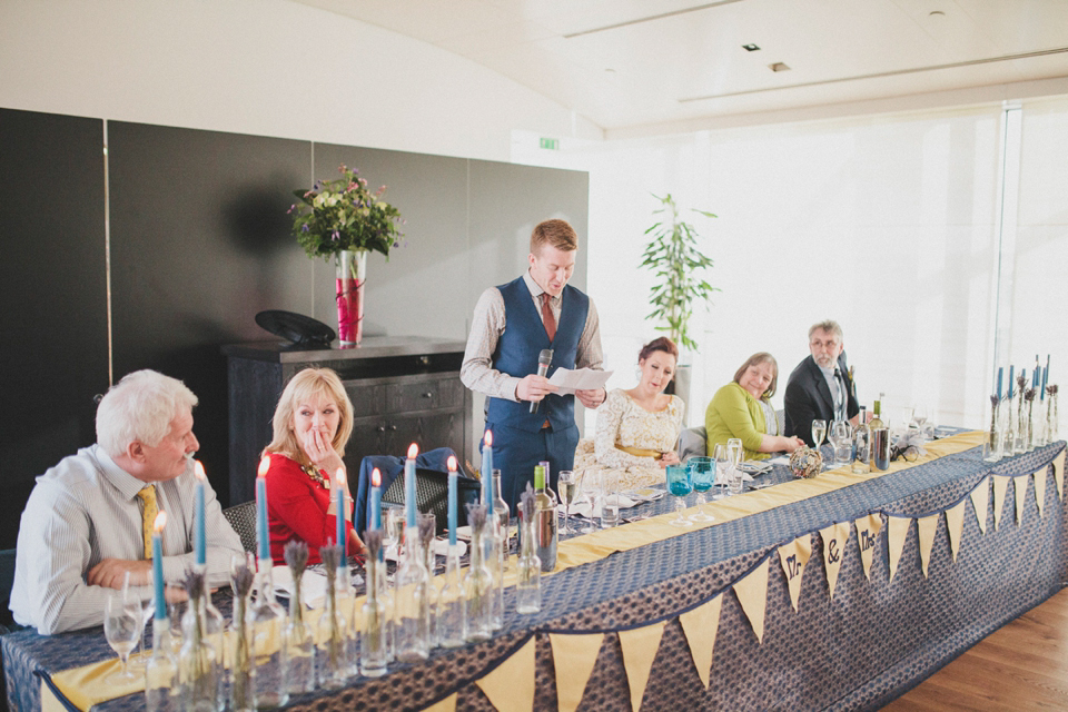 Modern vintage wedding yellow wedding // Baltic Centre for Contemporary Arts // Matt Ethan Photography