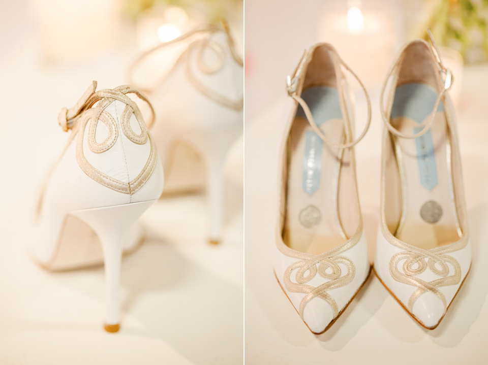 Charlotte Mills wedding shoes at The White Gallery, London, April 2014