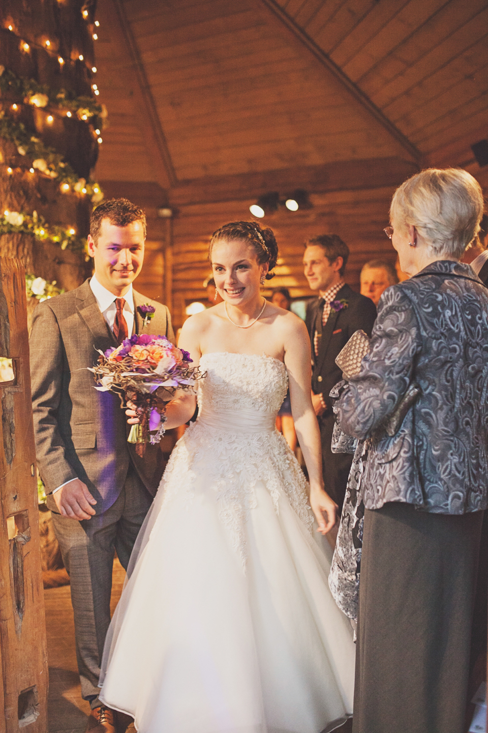 Justin Alexander wedding dress // Alnwick Treehouse wedding // Katy Melling Photography