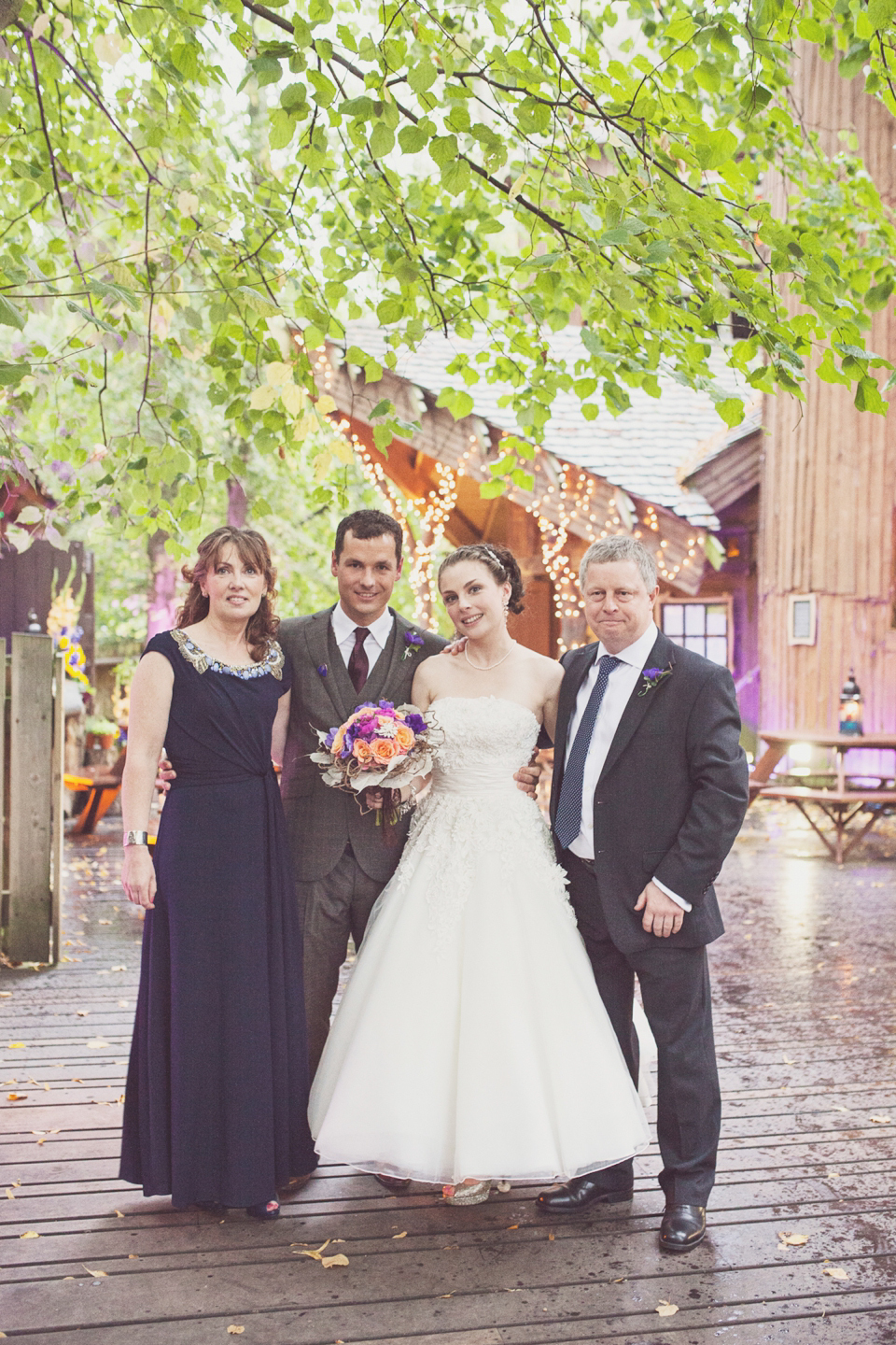 Justin Alexander wedding dress // Alnwick Treehouse wedding // Katy Melling Photography