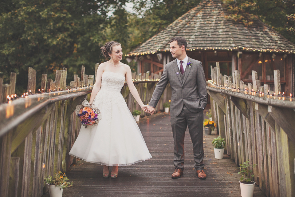 Justin Alexander wedding dress // Alnwick Treehouse wedding // Katy Melling Photography