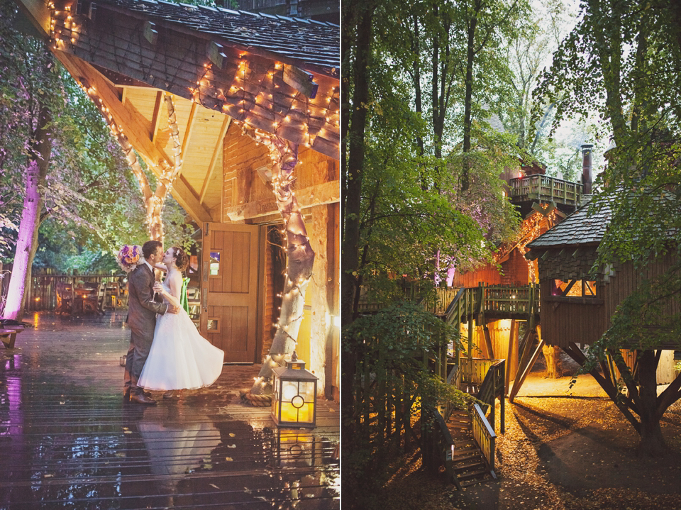 Justin Alexander wedding dress // Alnwick Treehouse wedding // Katy Melling Photography