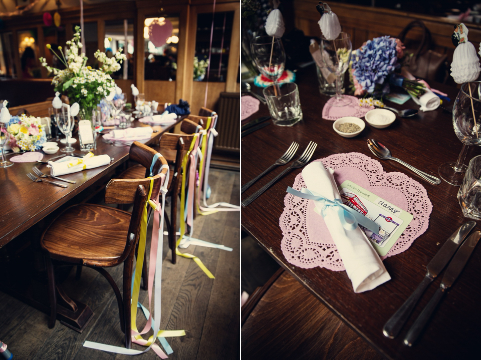 Fun and colourful London pub wedding // Photography by Assassynation