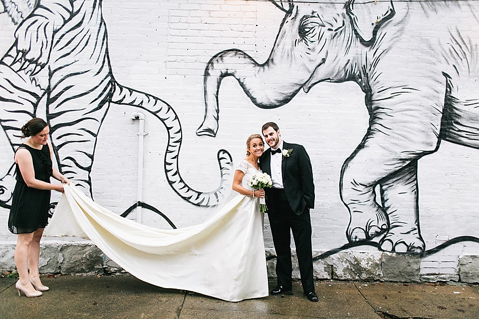 Original 1950s vintage wedding dress, reworn in the 1980s and December 2013 // Photography by Lang Thomas Photography