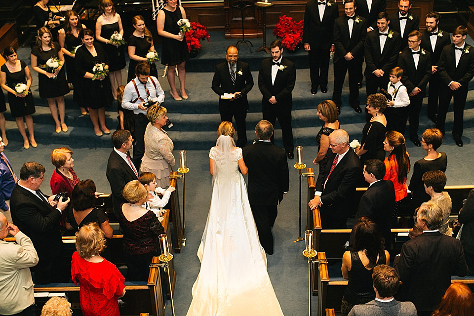 Original 1950s vintage wedding dress, reworn in the 1980s and December 2013 // Photography by Lang Thomas Photography