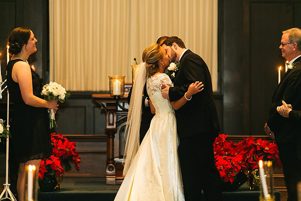 Original 1950s vintage wedding dress, reworn in the 1980s and December 2013 // Photography by Lang Thomas Photography