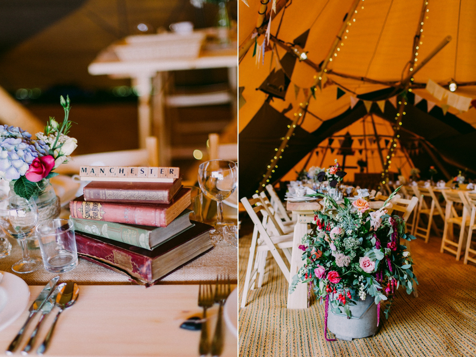 1940s vintage wedding dress by Elizabeth Avey // Tipi wedding in Anglesey // Rachel Hayton Photography