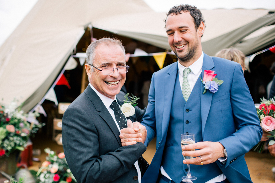 1940s vintage wedding dress by Elizabeth Avey // Tipi wedding in Anglesey // Rachel Hayton Photography