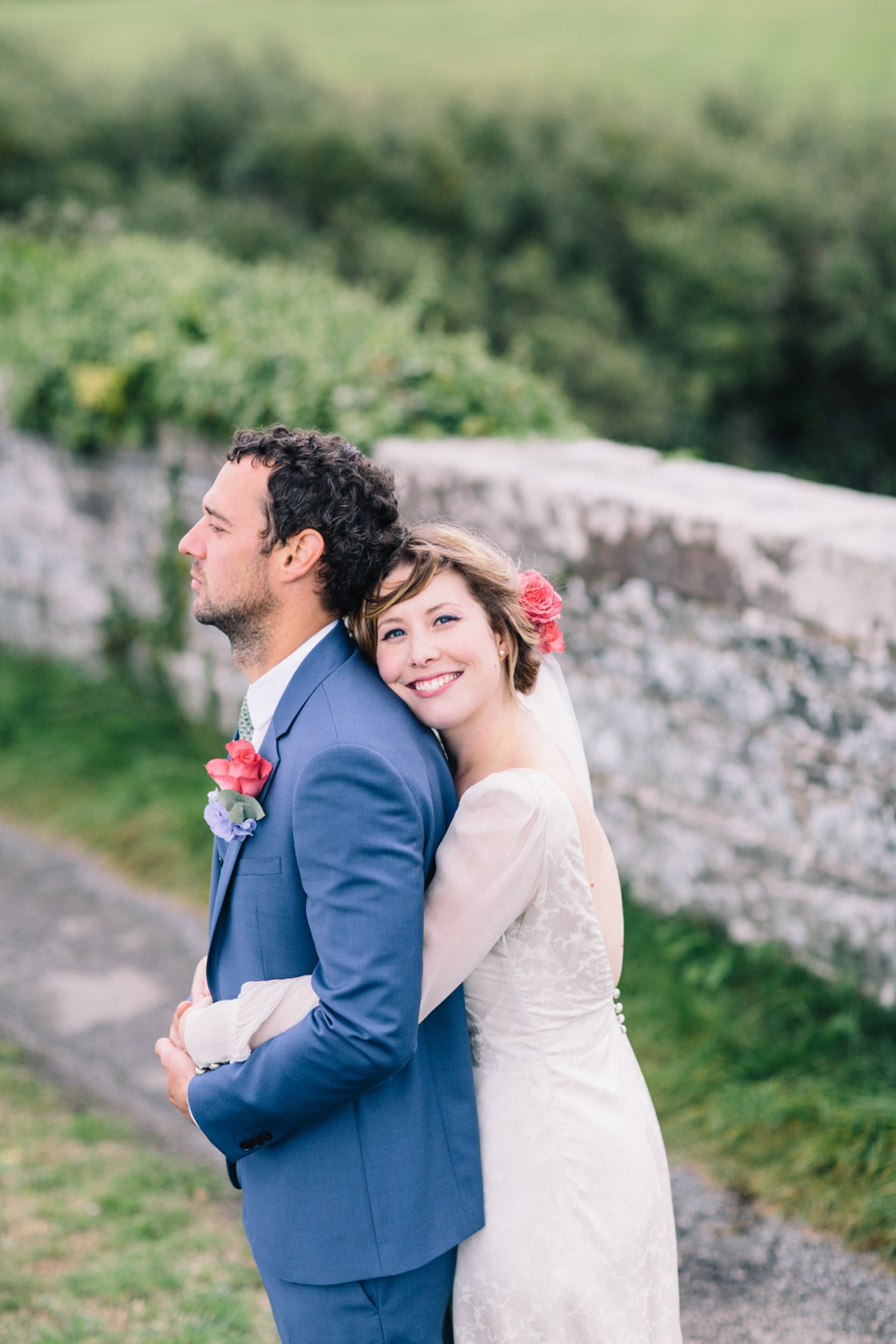 1940s vintage wedding dress by Elizabeth Avey // Tipi wedding in Anglesey // Rachel Hayton Photography