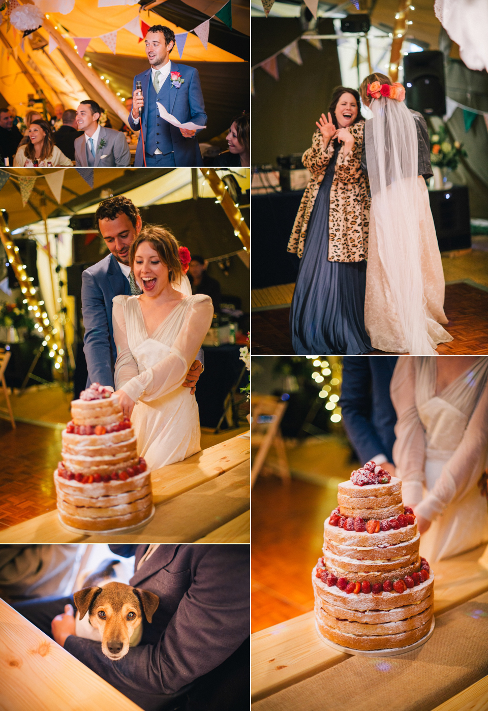 1940s vintage wedding dress by Elizabeth Avey // Tipi wedding in Anglesey // Rachel Hayton Photography