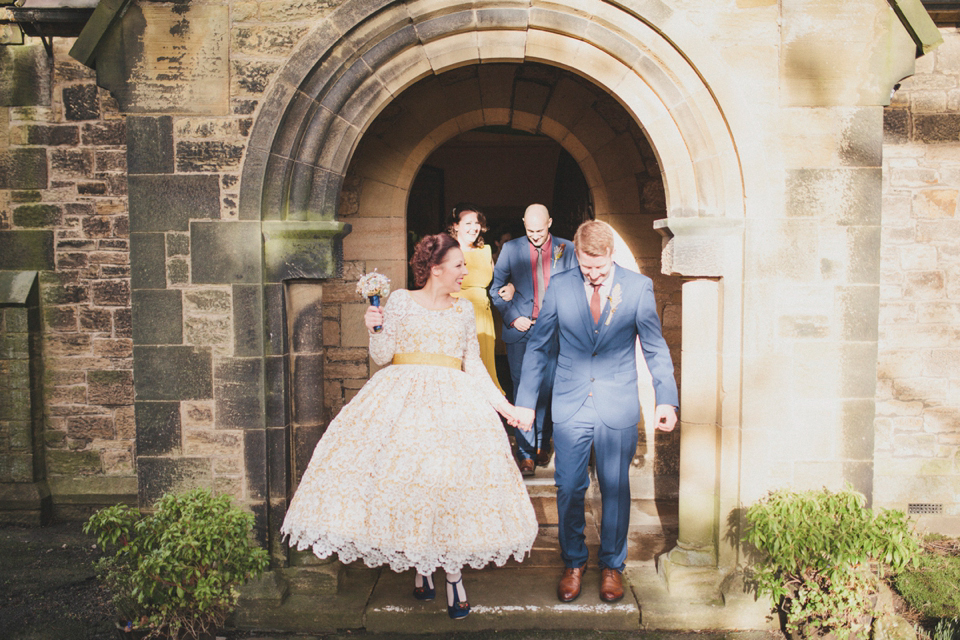 Modern vintage wedding yellow wedding // Baltic Centre for Contemporary Arts // Matt Ethan Photography