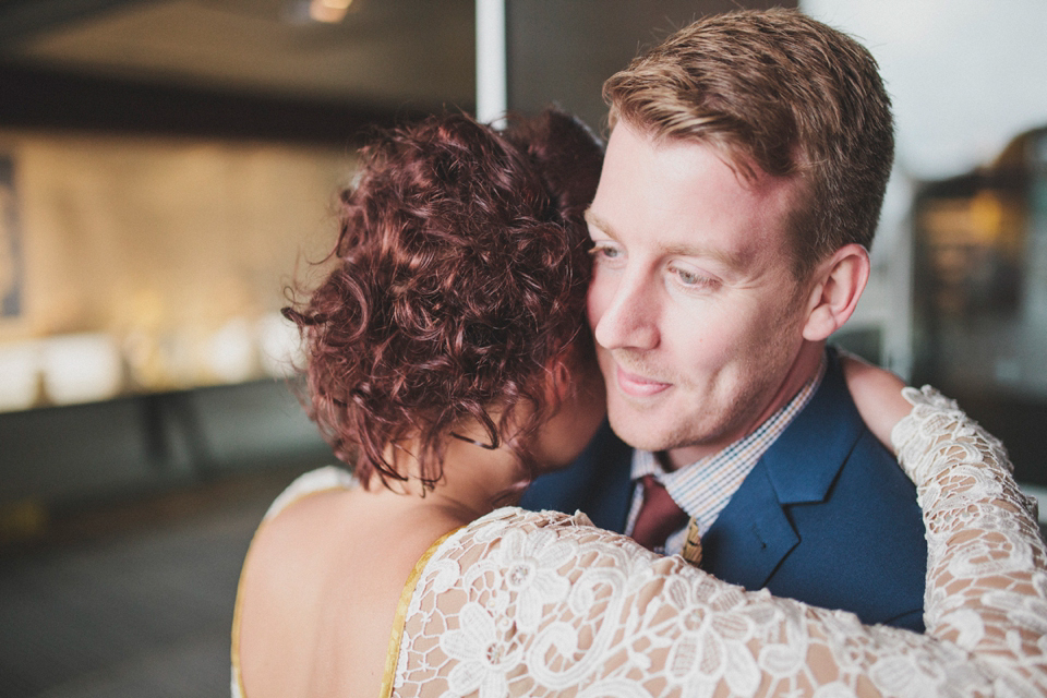 Modern vintage wedding yellow wedding // Baltic Centre for Contemporary Arts // Matt Ethan Photography