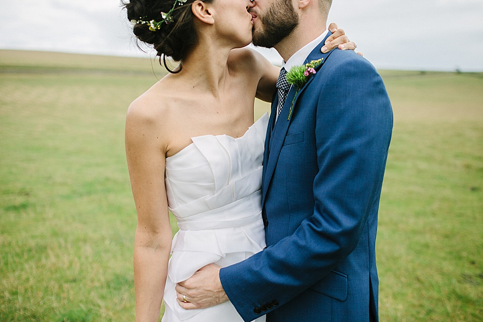 Alice Temperley Wedding Dress // World Tents Tipi Wedding // Photography by Joanna Brown