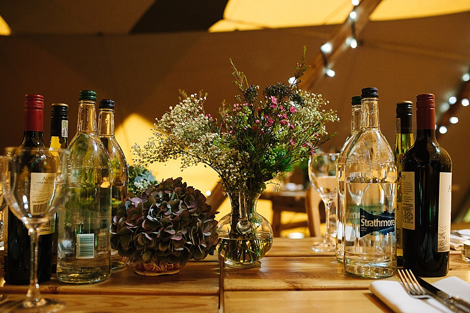 Alice Temperley Wedding Dress // World Tents Tipi Wedding // Photography by Joanna Brown