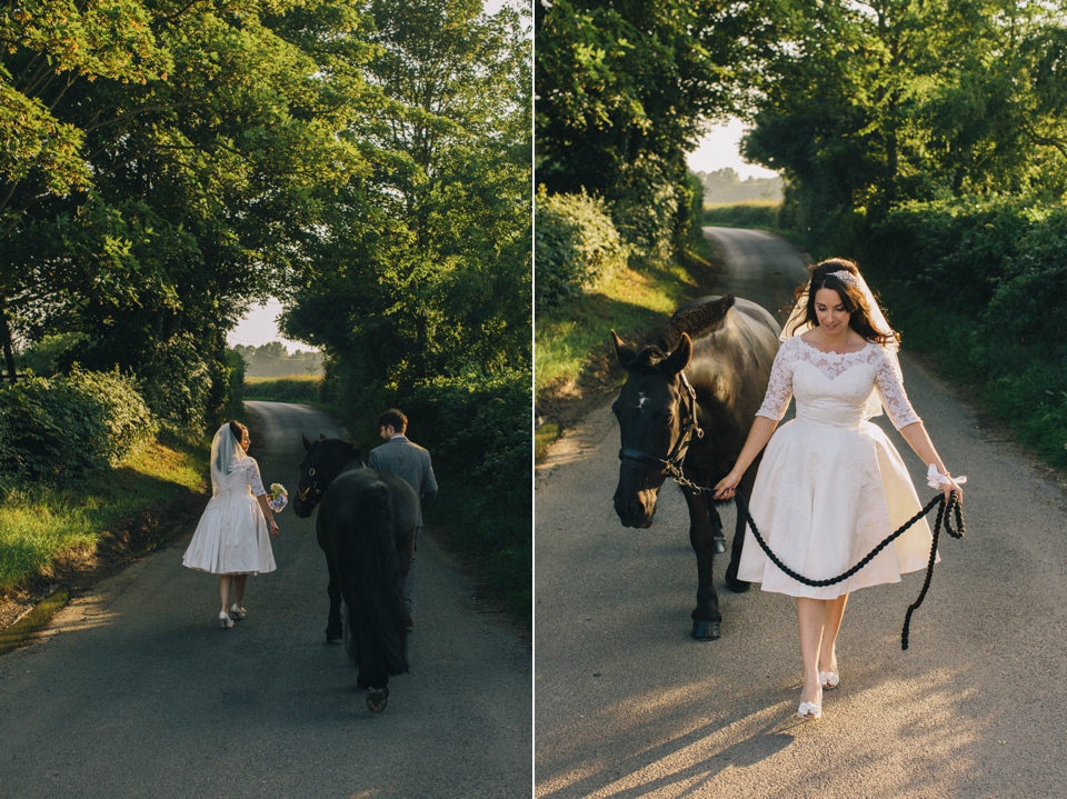 1950s vintage customised Etsy wedding dress // English summer tea party wedding // Craig & Kate Photography