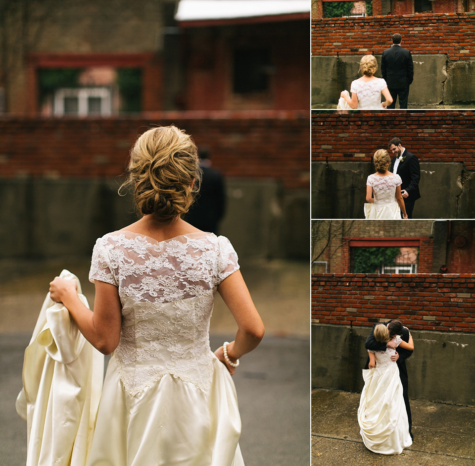 Original 1950s vintage wedding dress, reworn in the 1980s and December 2013 // Photography by Lang Thomas Photography