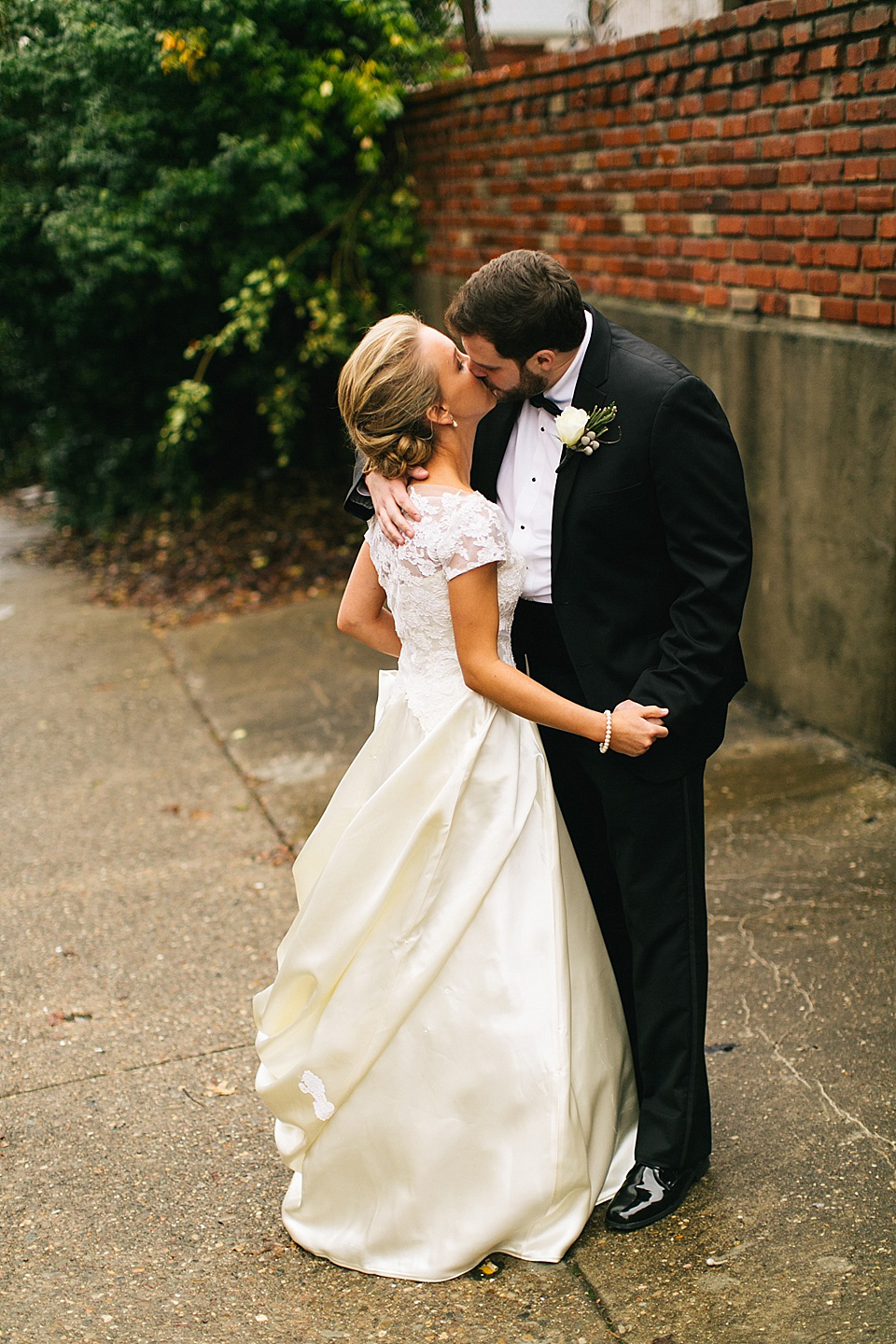 Original 1950s vintage wedding dress, reworn in the 1980s and December 2013 // Photography by Lang Thomas Photography