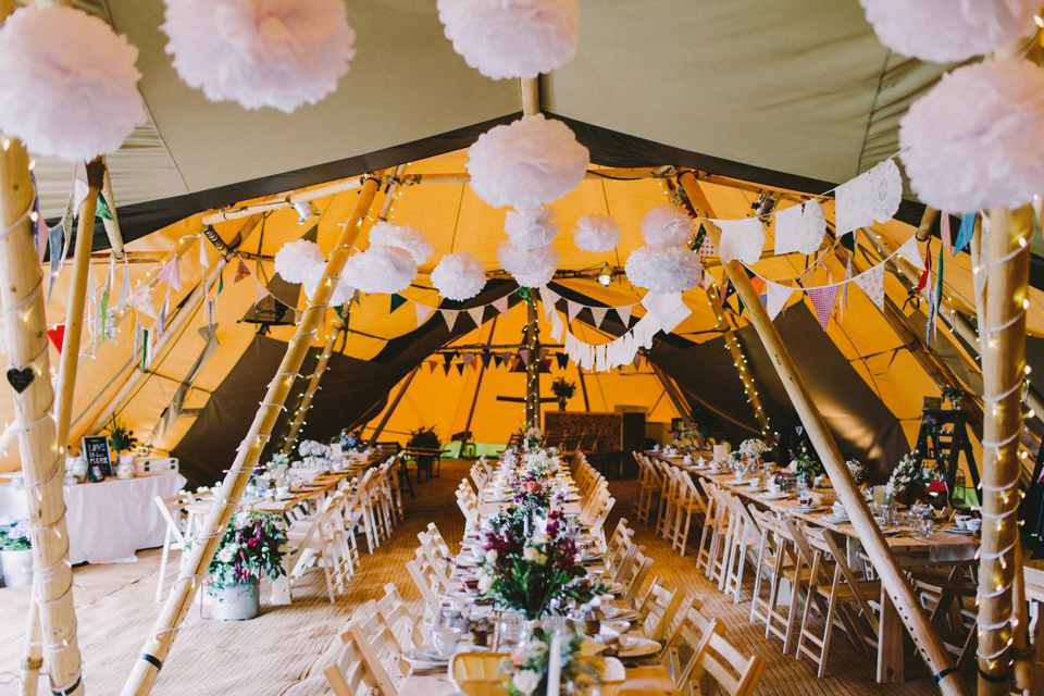 1940s vintage wedding dress by Elizabeth Avey // Tipi wedding in Anglesey // Rachel Hayton Photography