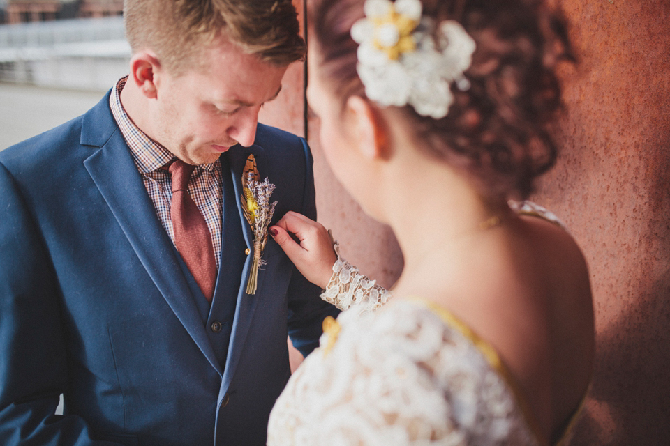 Modern vintage wedding yellow wedding // Baltic Centre for Contemporary Arts // Matt Ethan Photography