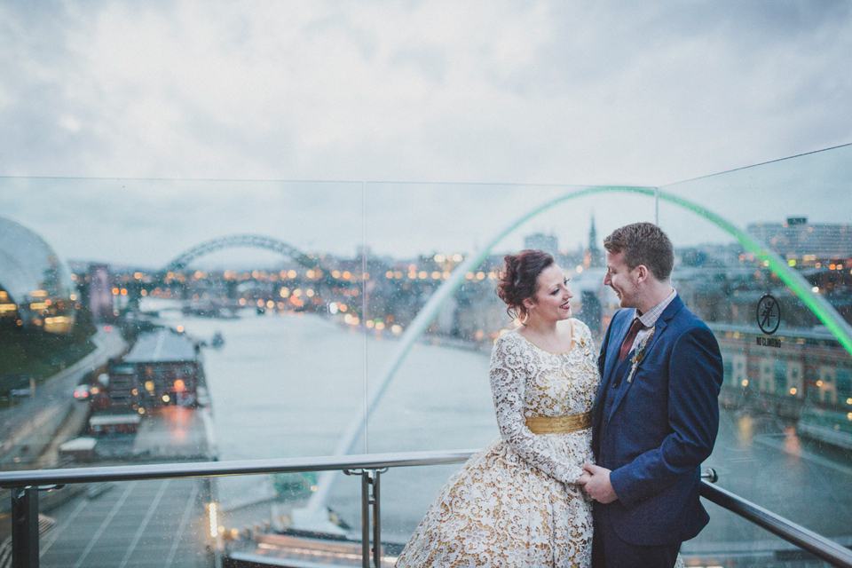 Modern vintage wedding yellow wedding // Baltic Centre for Contemporary Arts // Matt Ethan Photography