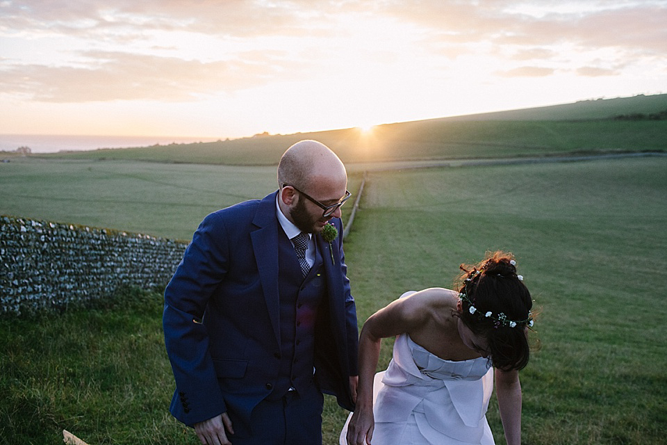 Alice Temperley Wedding Dress // World Tents Tipi Wedding // Photography by Joanna Brown