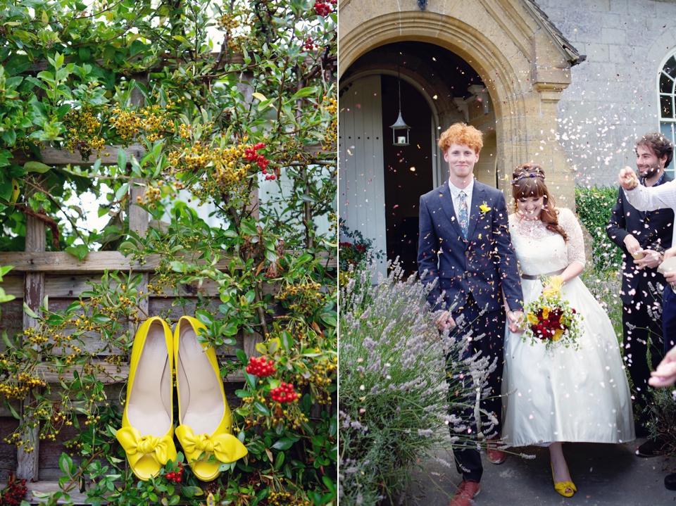 Yellow wedding shoes by Lydia Stamps Photography_0001