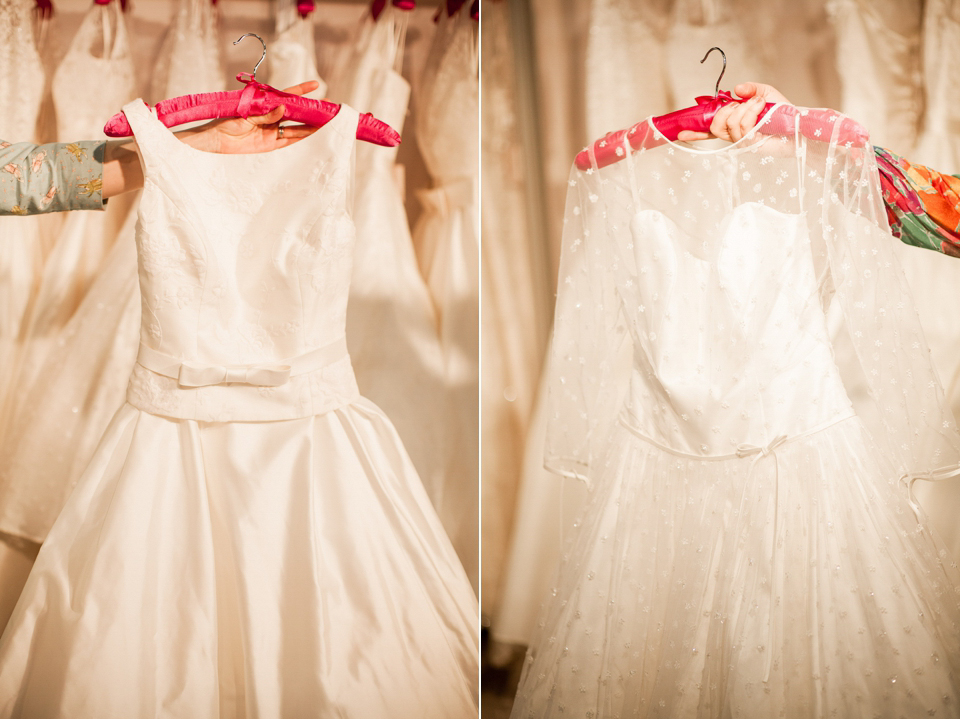 Blue Bridalwear wedding dresses at The White Gallery, London, April 2014