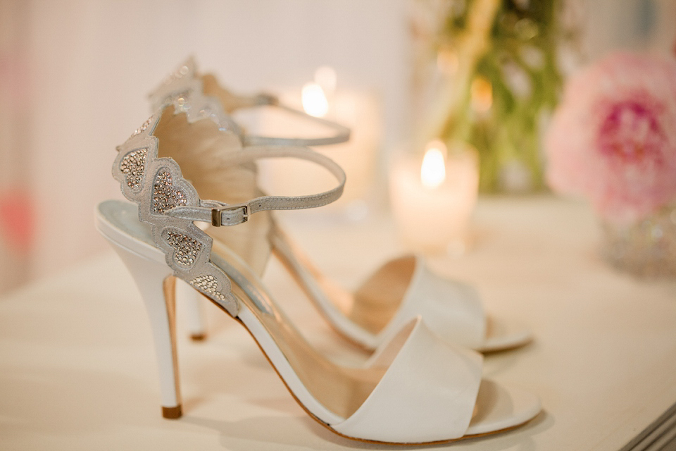 Charlotte Mills wedding shoes at The White Gallery, London, April 2014