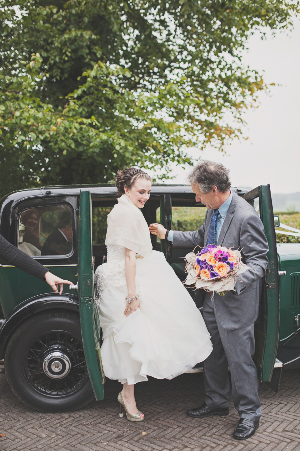 Justin Alexander wedding dress // Alnwick Treehouse wedding // Katy Melling Photography