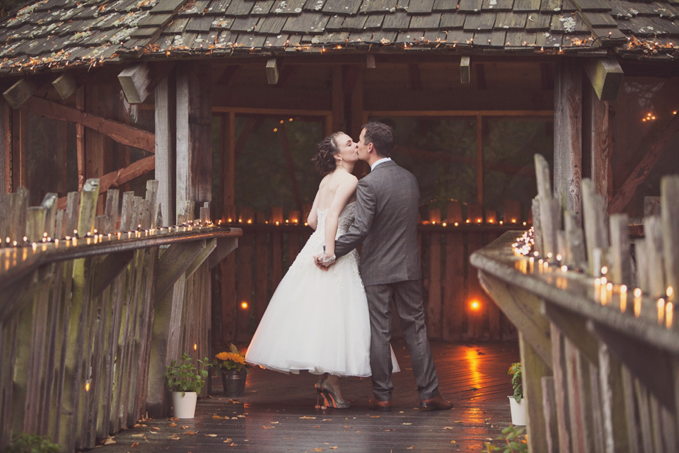 Justin Alexander wedding dress // Alnwick Treehouse wedding // Katy Melling Photography