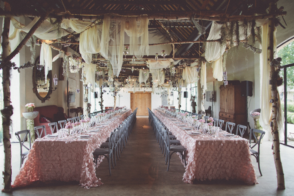 Vintage glamour farm wedding // Pale blue taupe grey Vera Wang wedding dress // Chris Spira Photography