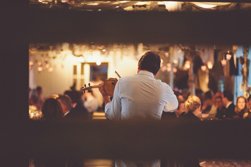 Vintage glamour farm wedding // Pale blue taupe grey Vera Wang wedding dress // Chris Spira Photography