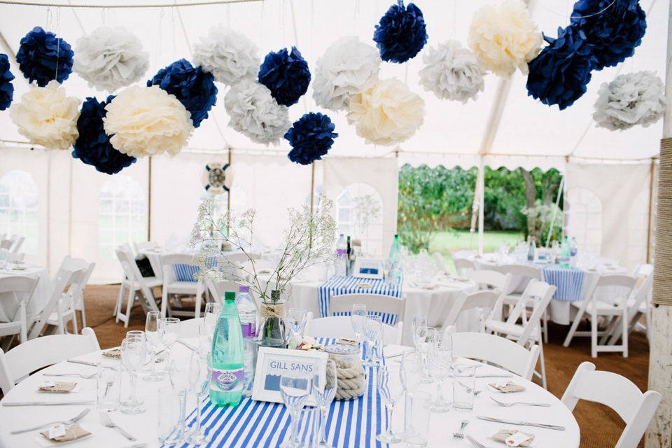 Aspen by Jenny Packham from Miss Bush Bridal in Surrey // Nautical themed wedding // Photography by Joanna Brown