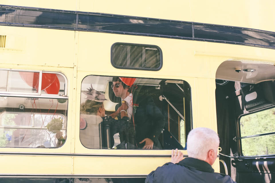 Yellow and red quirky retro Manchester wedding // Photography by Emma Boileau