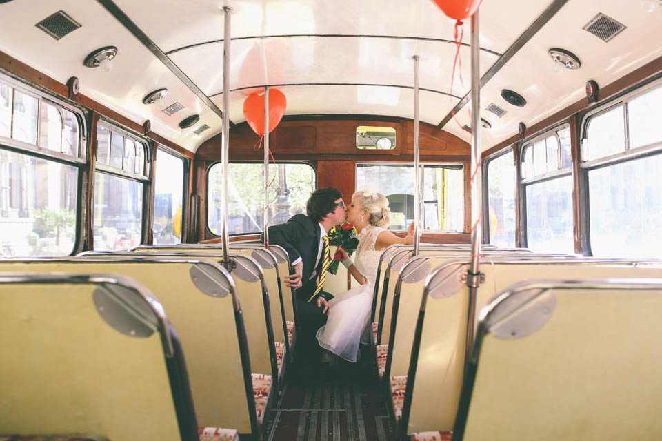 Yellow and red quirky retro Manchester wedding // Photography by Emma Boileau