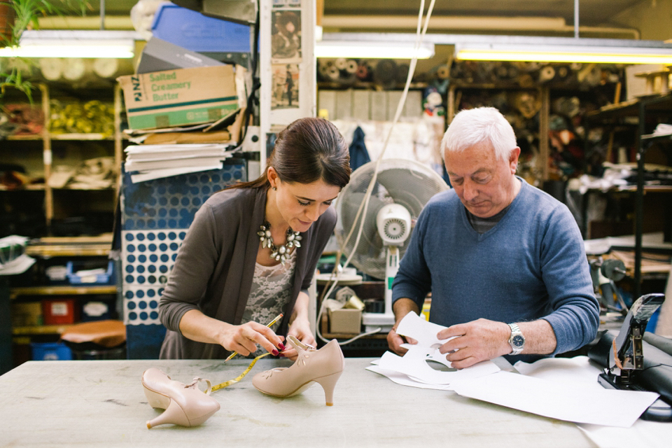 Rachel Simpson and Freed of London wedding shoes