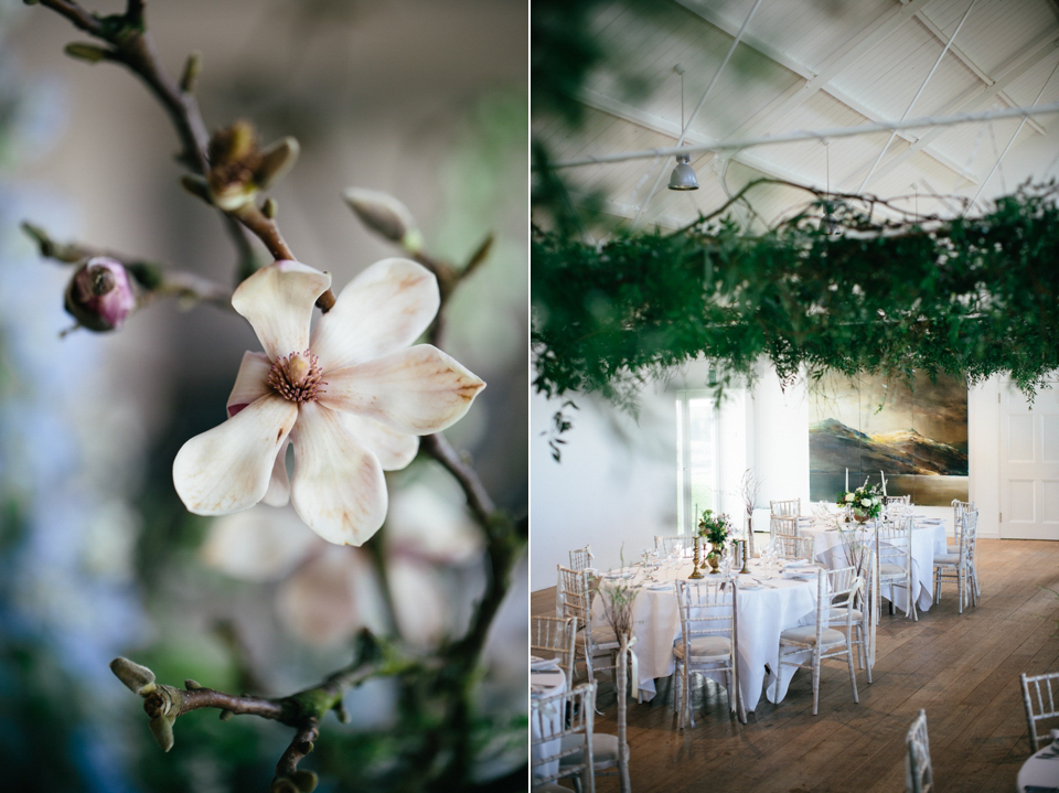 The Florist and the Fiddler // Scottish wedding at Crear // Rowanjoy wedding dress // Myrtle and Bracken flowers // Photography by Caro Weiss