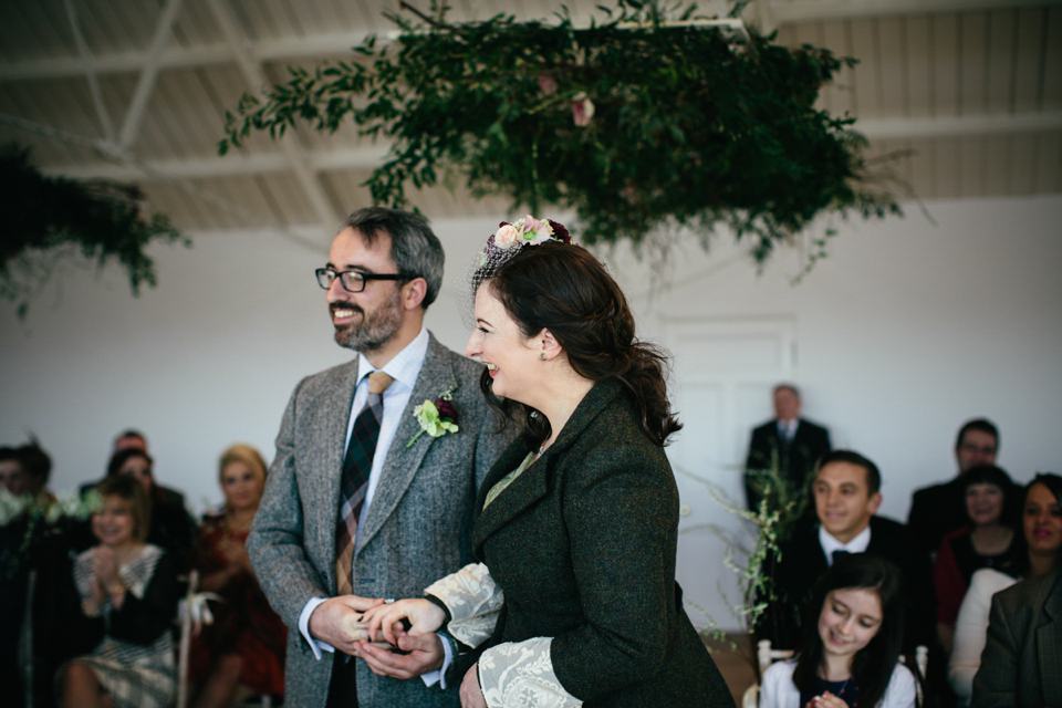 The Florist and the Fiddler // Scottish wedding at Crear // Rowanjoy wedding dress // Myrtle and Bracken flowers // Photography by Caro Weiss