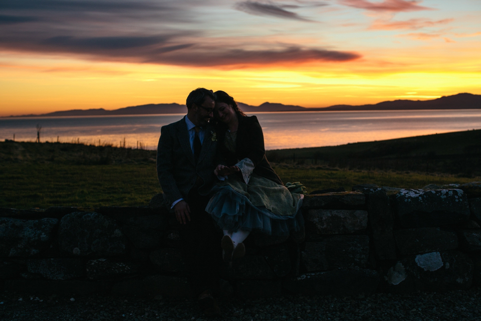 The Florist and the Fiddler // Scottish wedding at Crear // Rowanjoy wedding dress // Myrtle and Bracken flowers // Photography by Caro Weiss