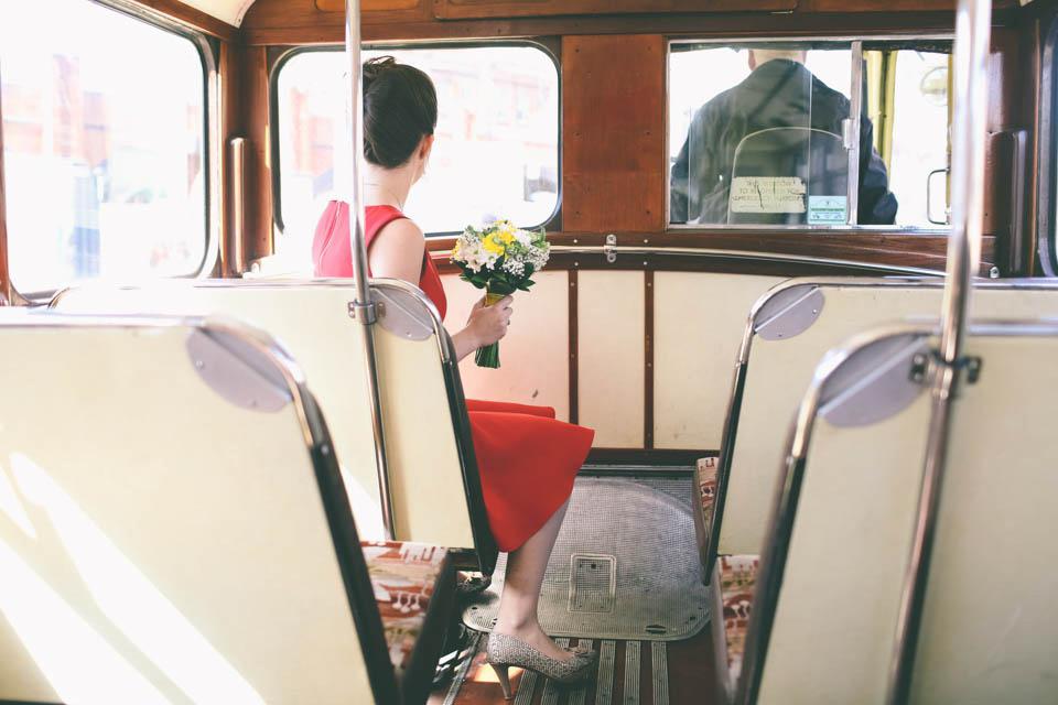 Yellow and red quirky retro Manchester wedding // Photography by Emma Boileau