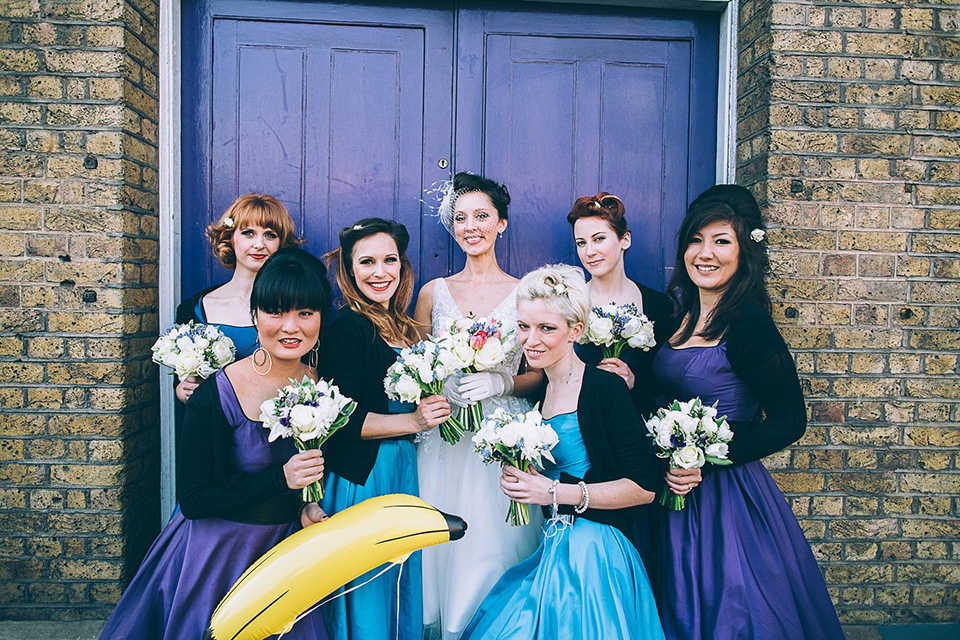 Friendship inspired wedding day // 50's style lace wedding dress // London wedding // Samuel Docker Photography