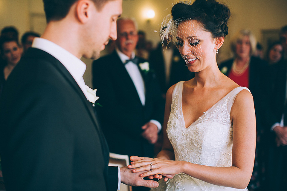 Friendship inspired wedding day // 50's style lace wedding dress // London wedding // Samuel Docker Photography