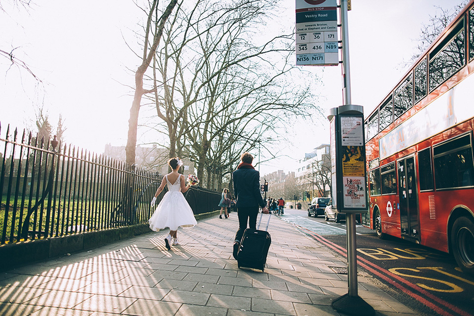 Friendship inspired wedding day // 50's style lace wedding dress // London wedding // Samuel Docker Photography