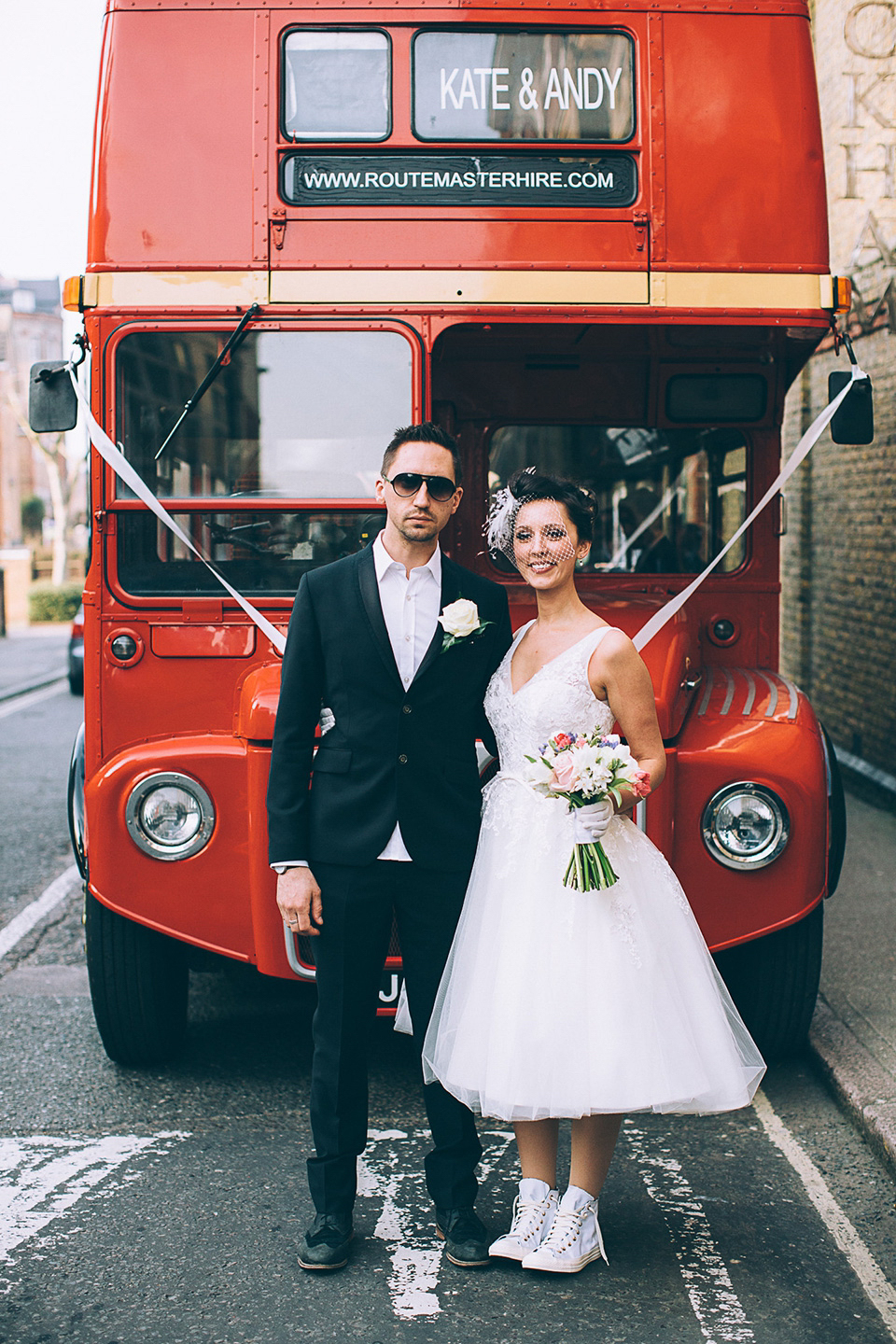 Friendship inspired wedding day // 50's style lace wedding dress // London wedding // Samuel Docker Photography