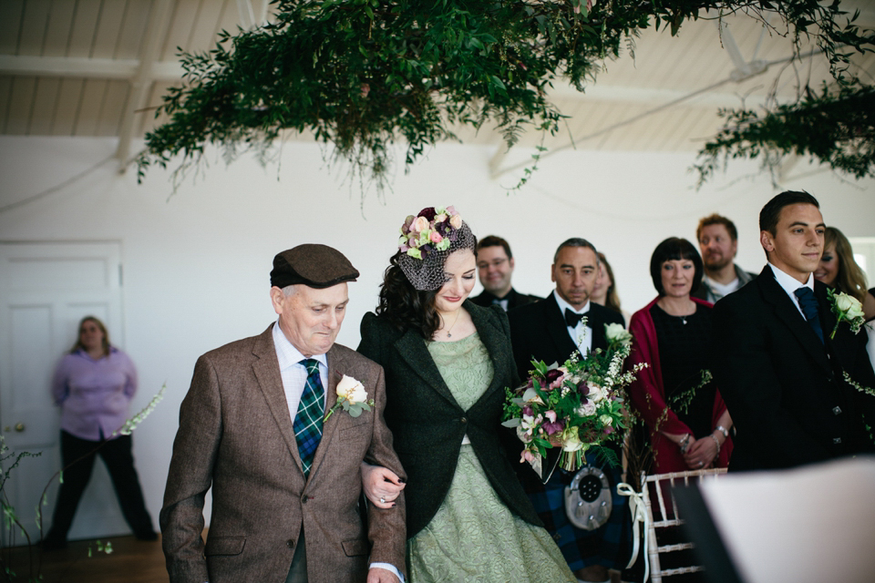 The Florist and the Fiddler // Scottish wedding at Crear // Rowanjoy wedding dress // Myrtle and Bracken flowers // Photography by Caro Weiss