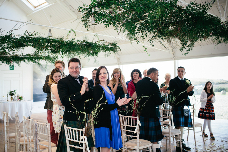 The Florist and the Fiddler // Scottish wedding at Crear // Rowanjoy wedding dress // Myrtle and Bracken flowers // Photography by Caro Weiss