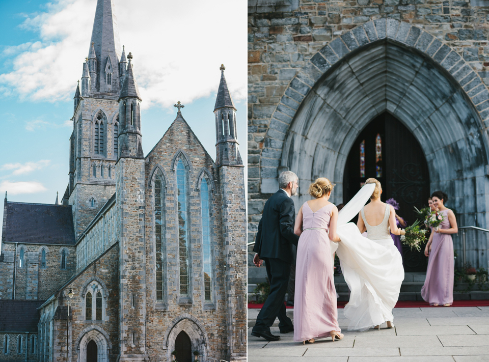 Elizabeth Stuart wedding dress // clean white contemporary wedding with a hint of woodland // Photography by Shane O’Sullivan of SOSAC Photography