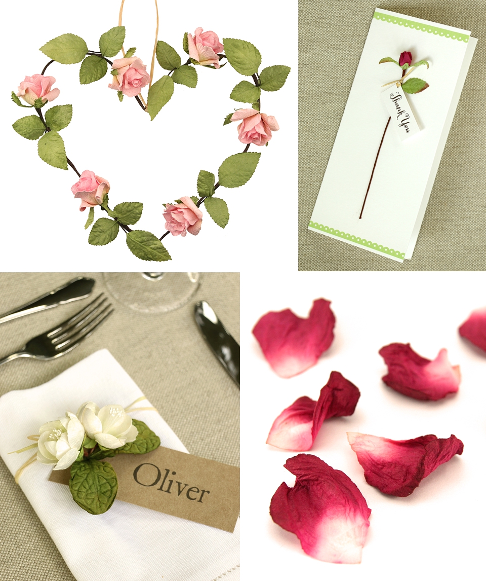 PAPER TREE paper rose heart decoration