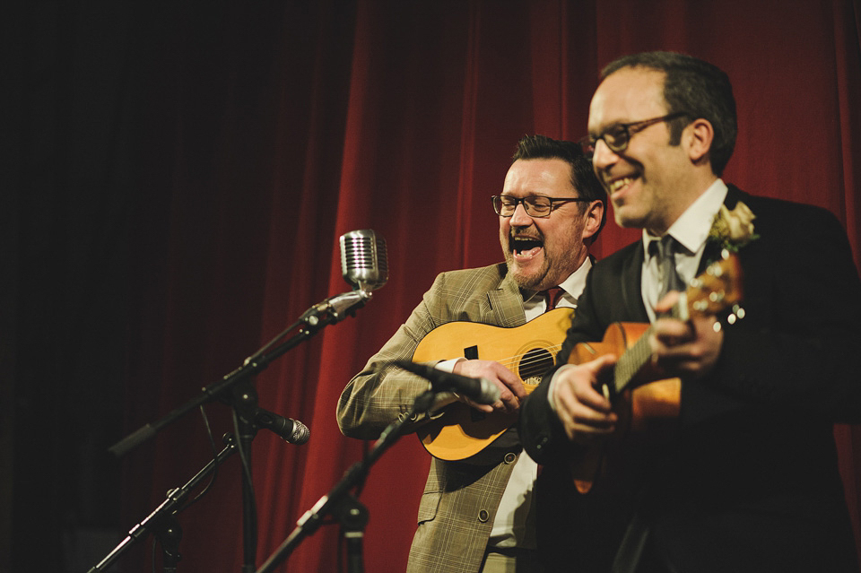 Clara Francis + Jason Watkins wedding, Wiltons Music Hall, London